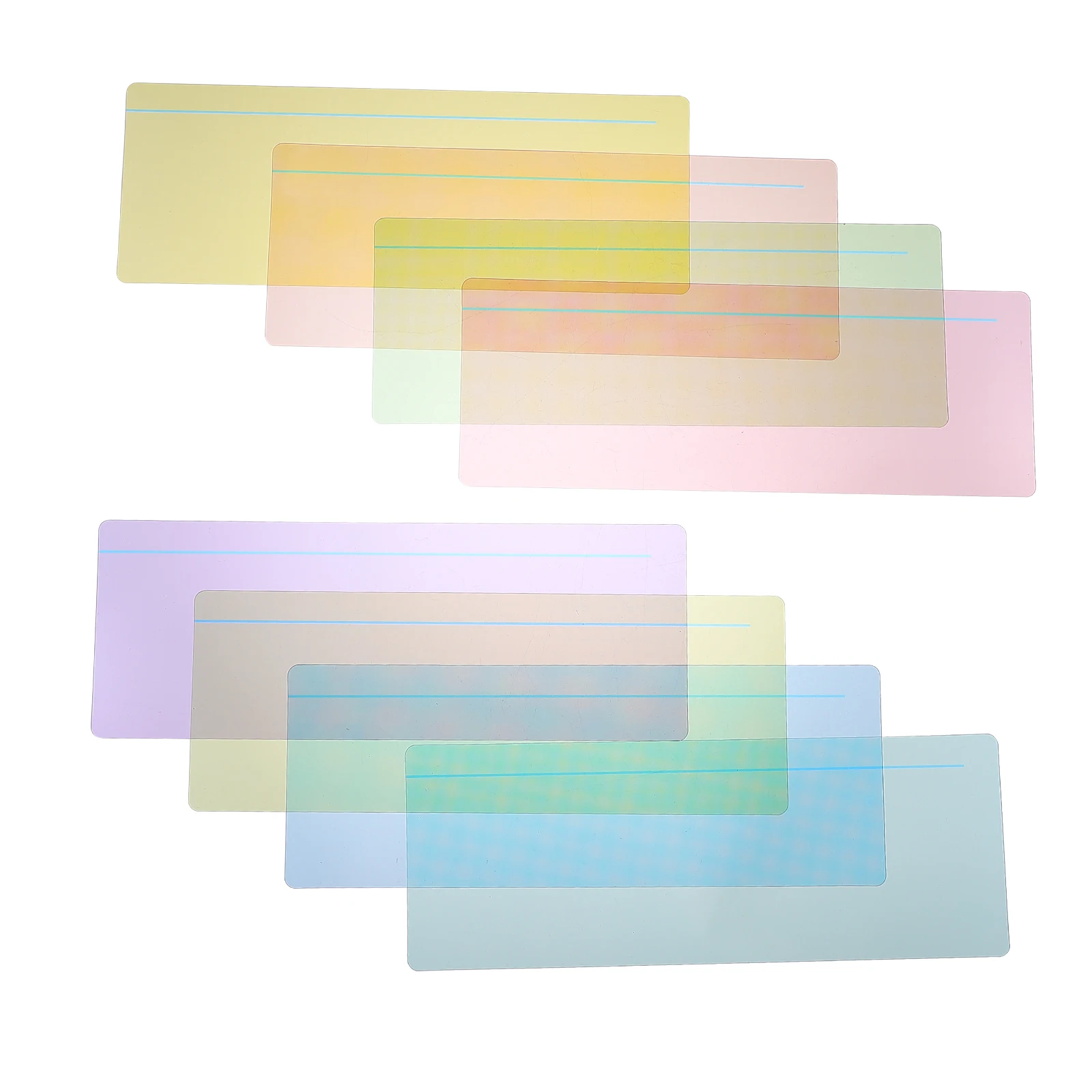 

8Pcs PVC Bookmarks Colored Reading Strips Long Life No Odor Study Tools Visual Tracking Aids School Supplies Student