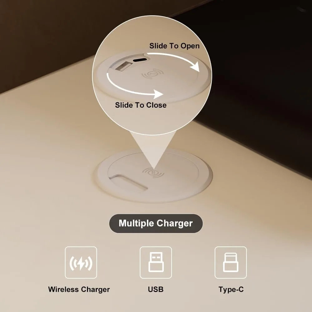 3-Seater Convertible Sofa Bed with Storage Chaise, Pull Out Couch Bed, USB Charging Ports, 2-in-1 Sectional Couch Bed for Comfor