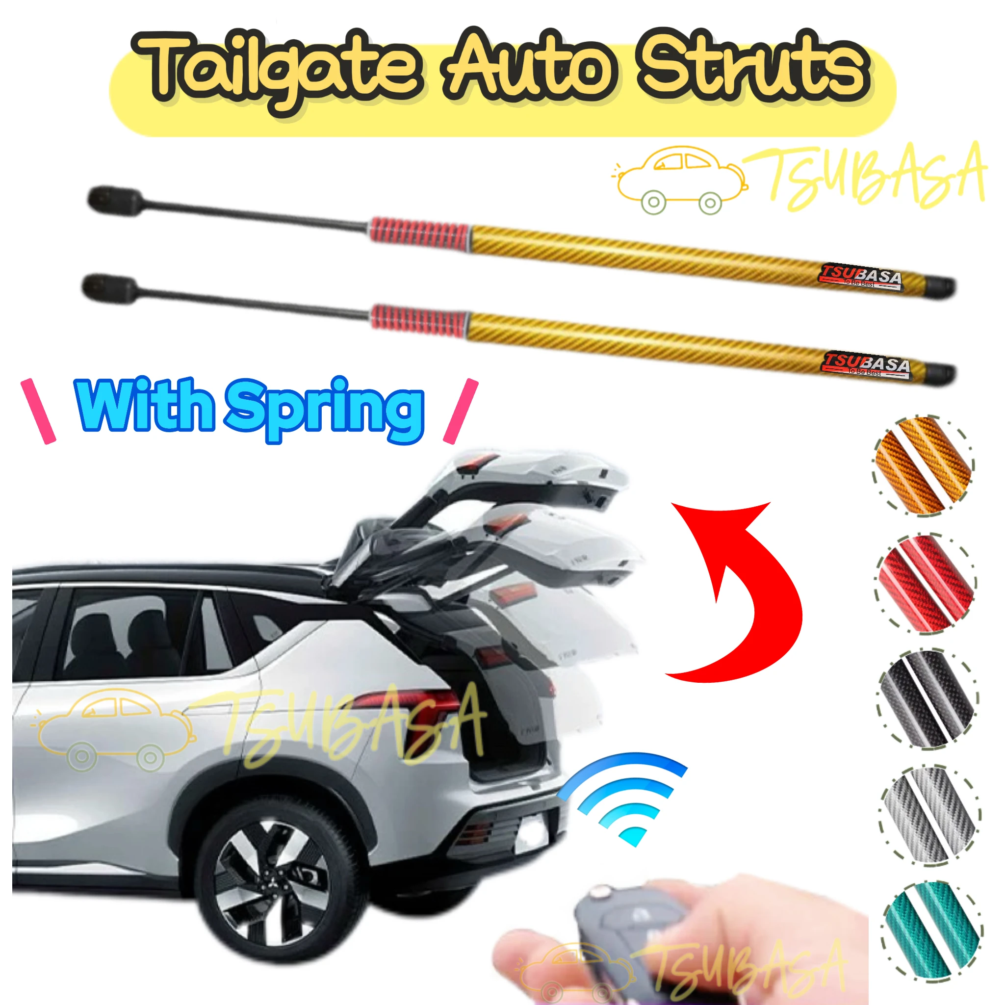 

Auto Struts With Springs For Skoda Octavia RS/vRS Mk2 1Z Hatchback 2004-2013 Rear Tailgate Trunk Boot Lift Supports Shock Damper