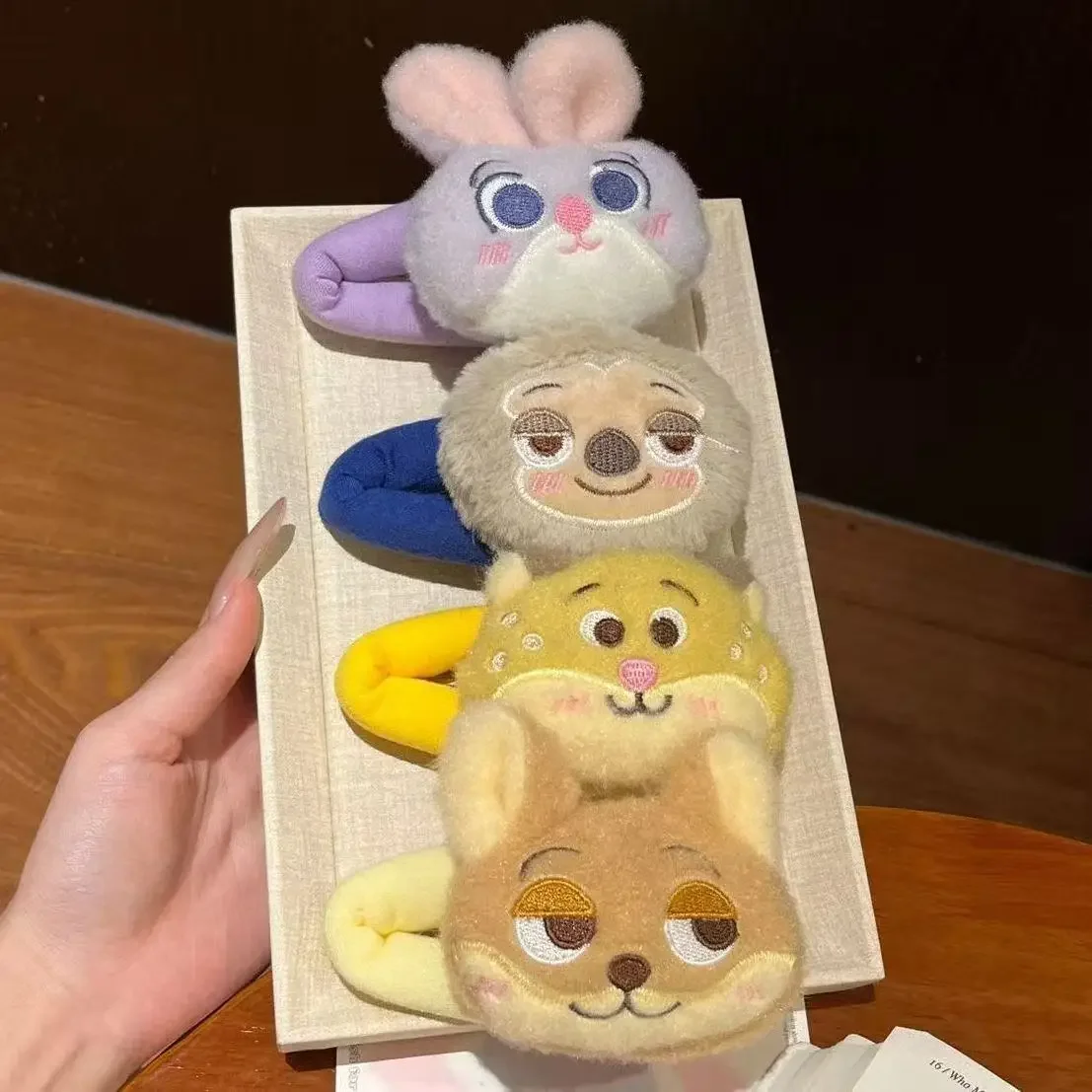 Disney Zootopia Hair ornaments, hair ornament accessories, women's hair clips,  plush hair clips, hair jewelry, sweet-style