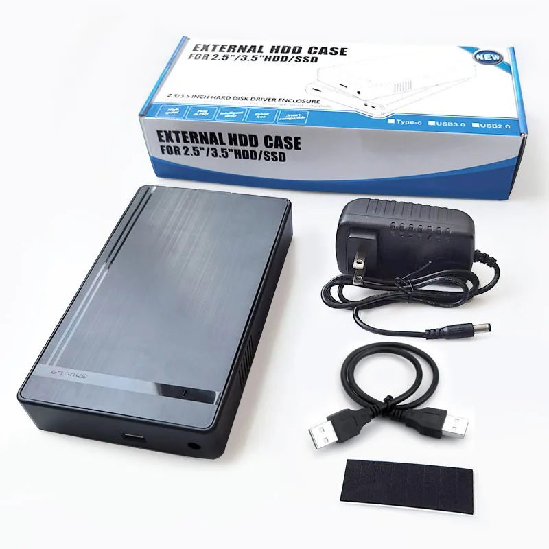 2.5'' 3.5'' SATA To USB 3.0 Hard Drive Enclosure Tool-Free External HDD Case For Laptop Desktop PC