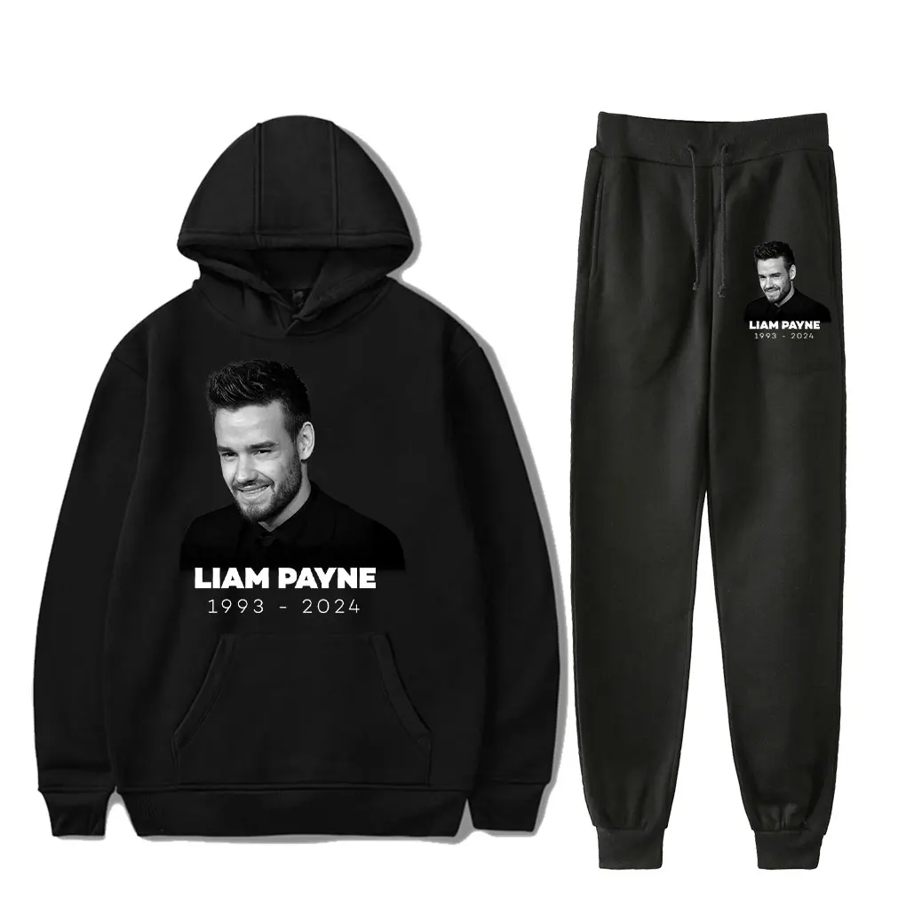 

Liam Payne 1993-2024 Memorial Hooded Two Piece Set Sweatshirt Men/ Women's Set hip hop Pullover