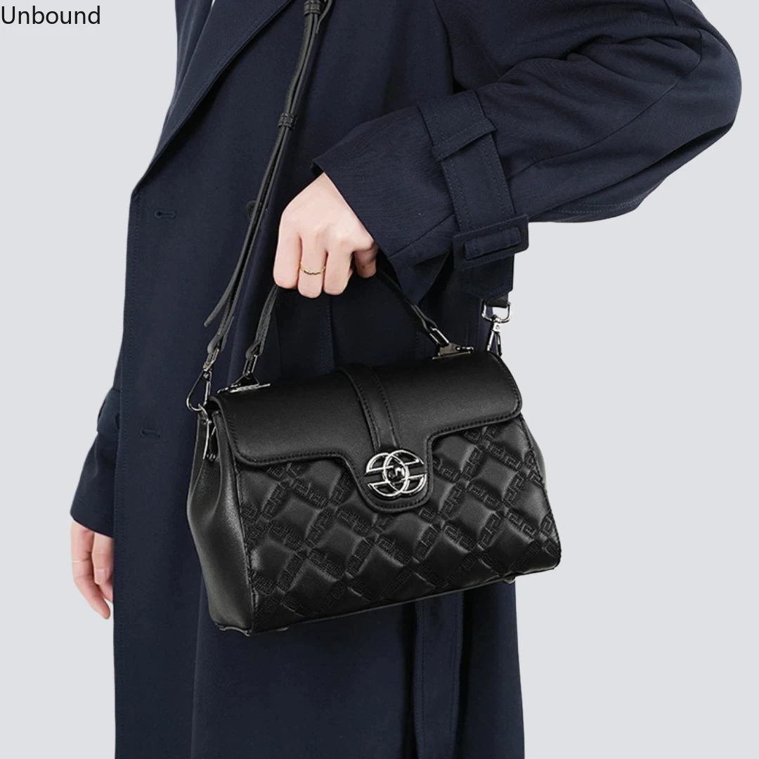 

Genuine Leather Womens Crossbody Bag Top Grain Cowhide Small Square Shoulder Handbag Commuter Fashion Daily Carry Purse 2026 New