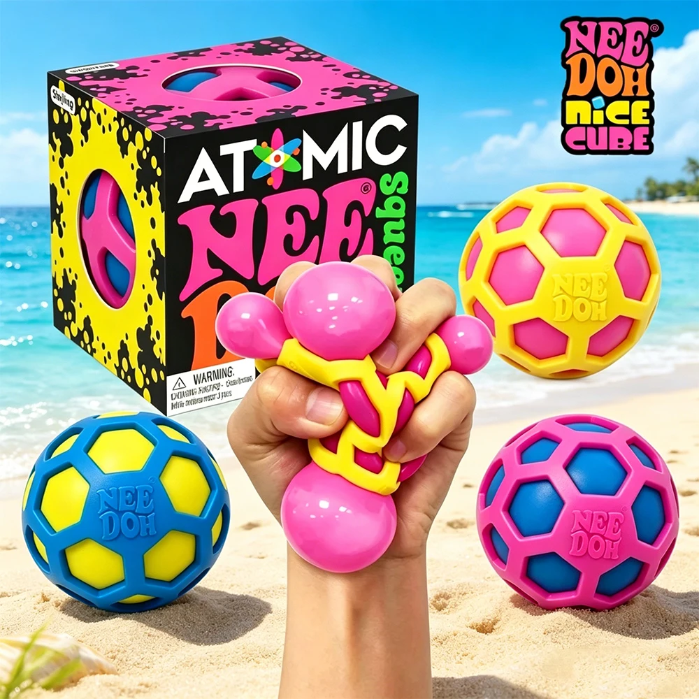 Nuevo juguete antiestrés Schylling Needoh Atomic, caja sorpresa con juguetes blandos, regalo para fiestas de adultos, juguete para aliviar el estrés, juguetes fidget.