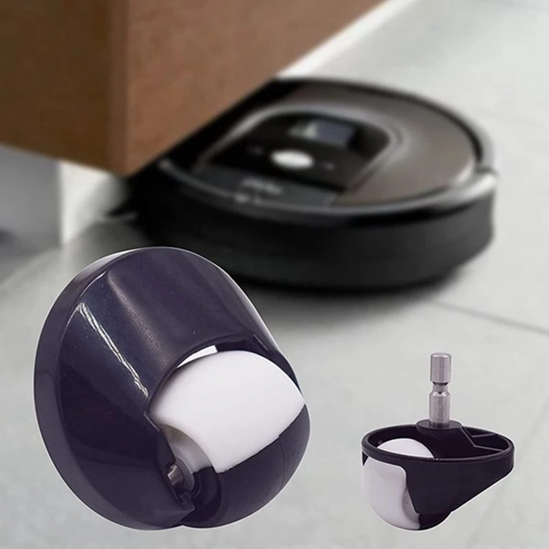 Replacement Front Wheel and Tires for iRobot Roomba 500 600 700 800 900 Series 860 870 675 880 960 980 Anti-Slip Parts