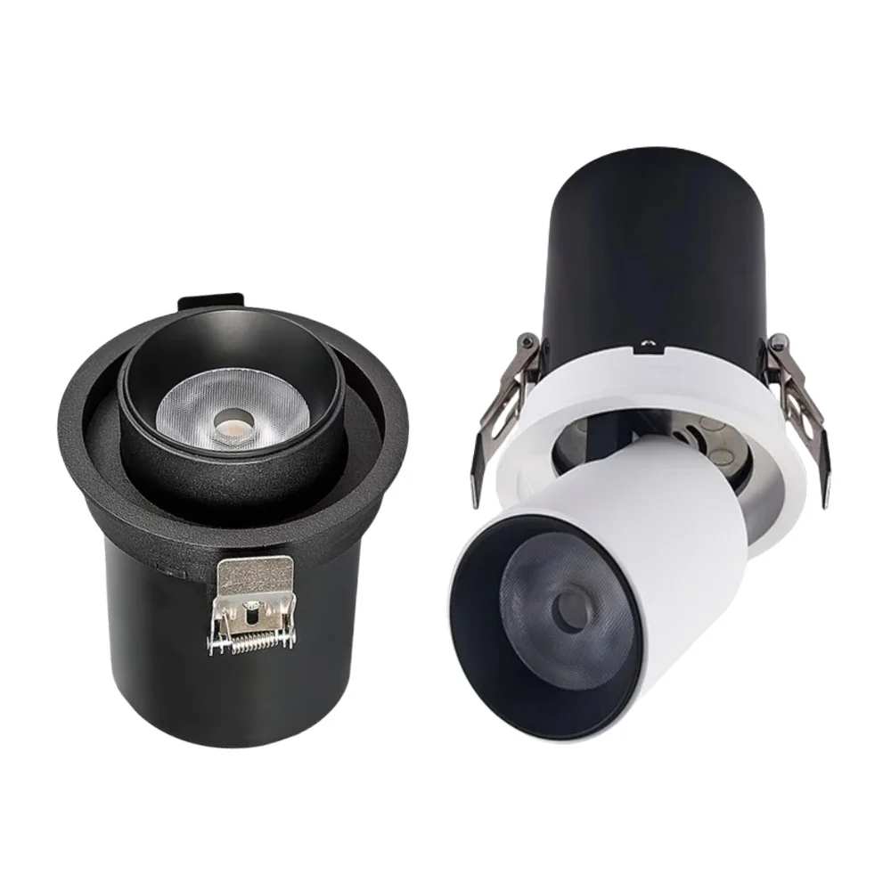 

All Aluminum Adjusted LED Spotlight Recessed Rotating Downlight Dimmable CREE COB Telescopic Led Spot Stretch Ceiling Lamp