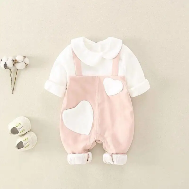 Spring Autumn Baby Pure Cotton Bodysuit Baby Girl Full Moon Princess Dress Comfortable Ventilate Spring Clothing Birthday Gift
