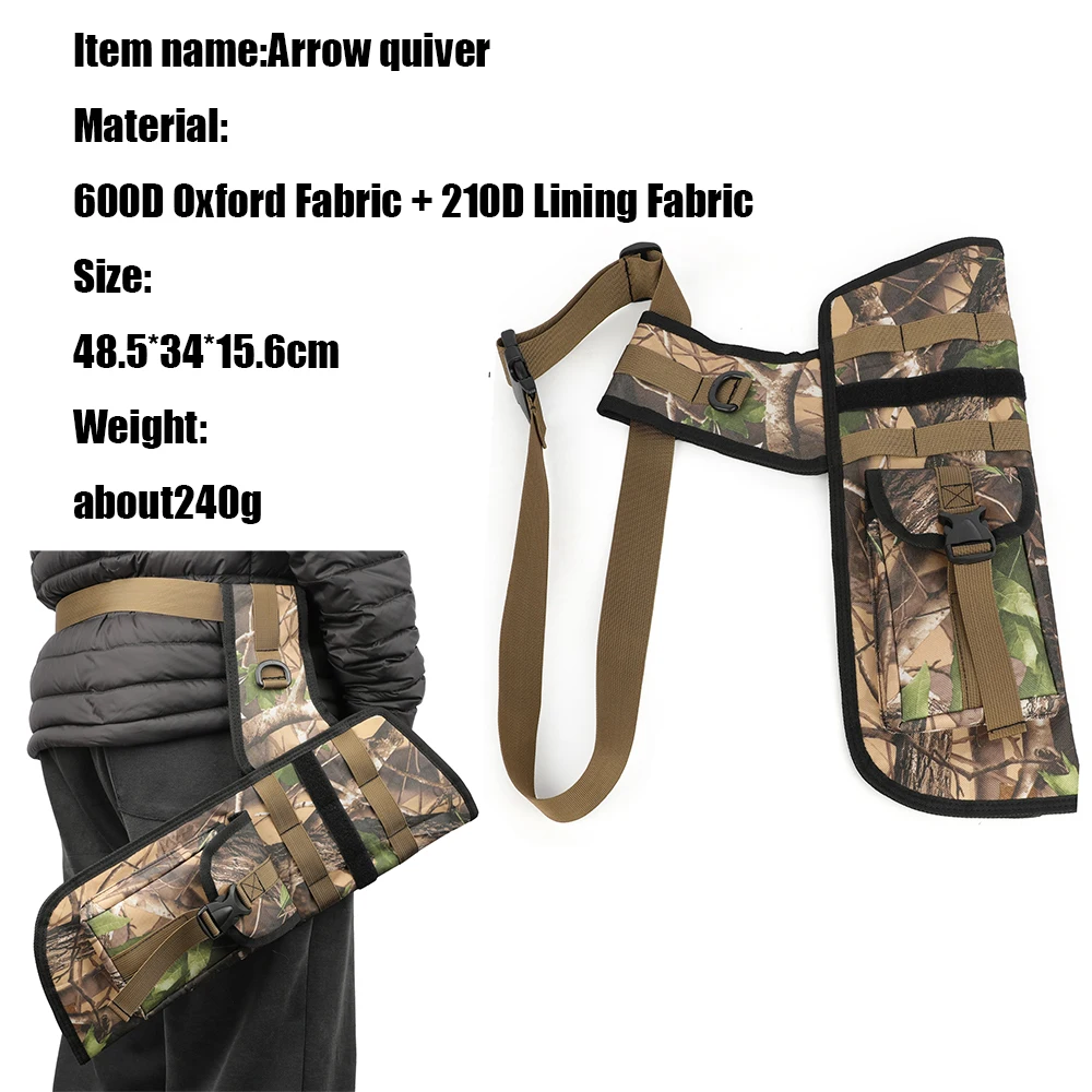 الرماية المحمولة سعة كبيرة أكسفورد النسيج السهم جعبة حامل جيب للصيد الرماية المنافسة في الهواء الطلق الملحقات #3