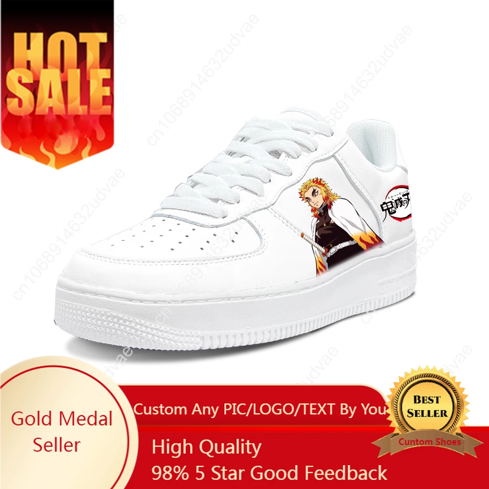 

Demon Slayer Casual Shoes Platform Shoe Rengoku Sneakers Mens Womens Teenager Flats Custom Made Sneaker 3D Kateboarding Footwear