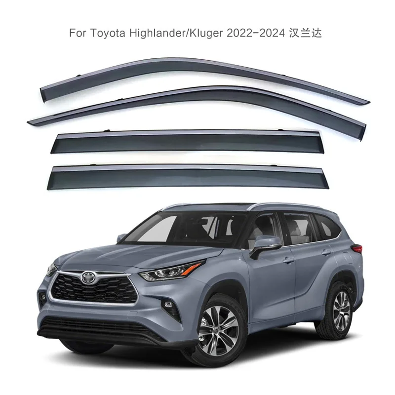 

Specially used for Toyota 2022-2024 Highlander rain shield injection molded window rain eyebrow Highlander/Kluger