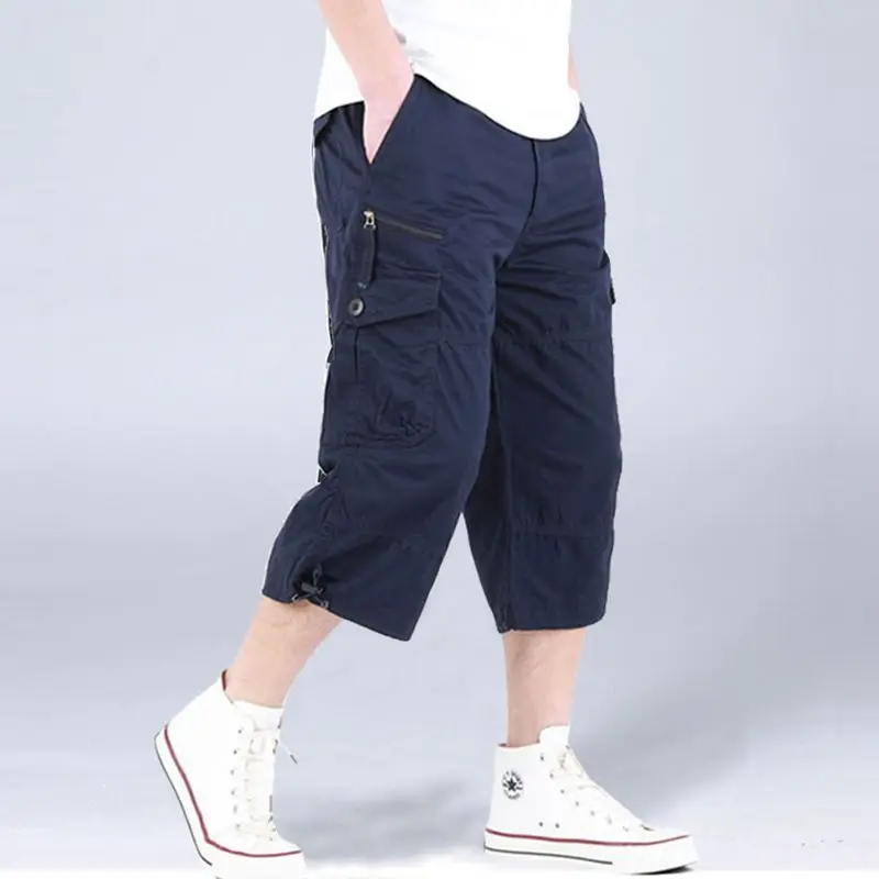 

Summer Men's Multi Pocket Cargo Short Pants Casual Outdoor Sports Loose Comfortable Beach Shorts