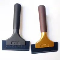 Aluminum Alloy Black Rubber Strip Car Film Tool Long Handle Beef Tendon Water Scraper Automobile Parts And Accessories