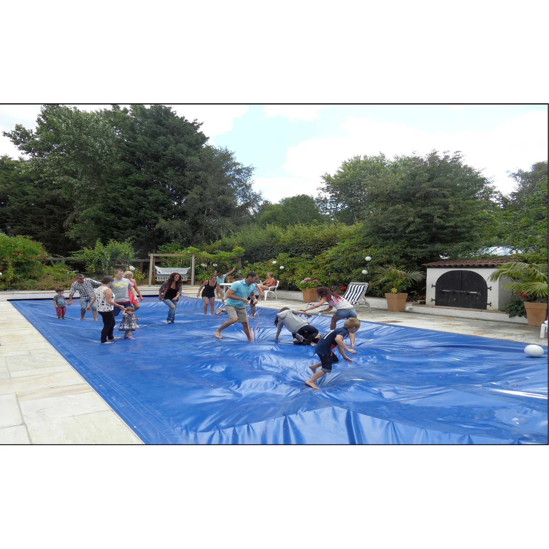 Security Swimming Pool Cover Retractable PVC Safety Pool Covers