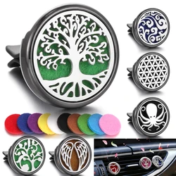 Refillable Car Air Freshener Smell Perfume Diffuser Clip Auto Vent Essential Oil Stainless Steel Locket Interior Accessories