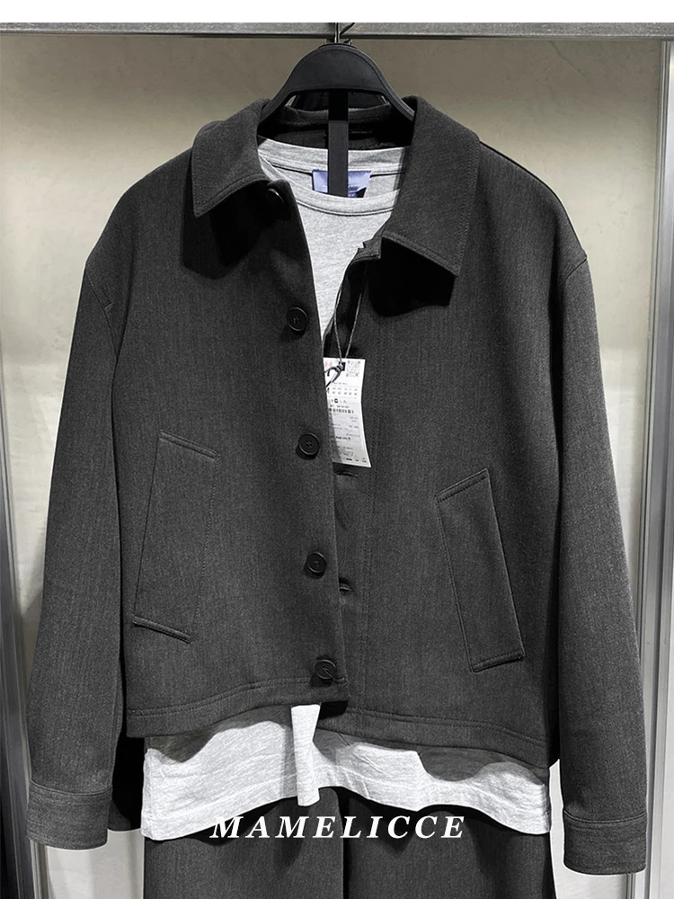 MAMELICCE Original design Spring new men's simple casual short style structure lapel jacket jacket men
