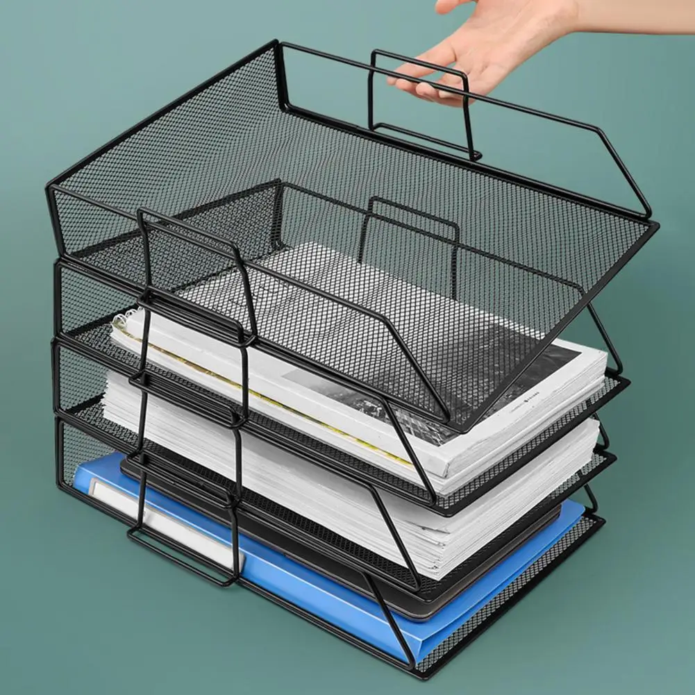 Snap-On Design Desk Organizer Bestand Rack Bureau Organizer Mesh Bestand Rack Met Verwijderbare Lagen Voor Kantoor Werkruimte Organisatie