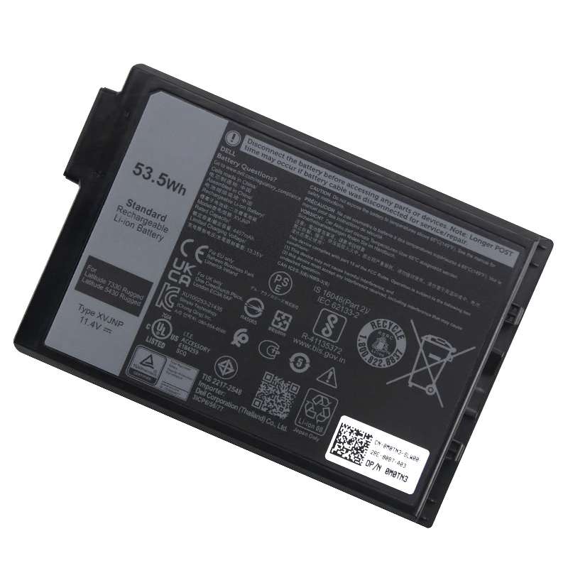 Imagem -05 - Xvjnp-bateria do Portátil para Dell Dell Latitude 7330 5430 6jrcp 11.4v 53.5wh 4457mah