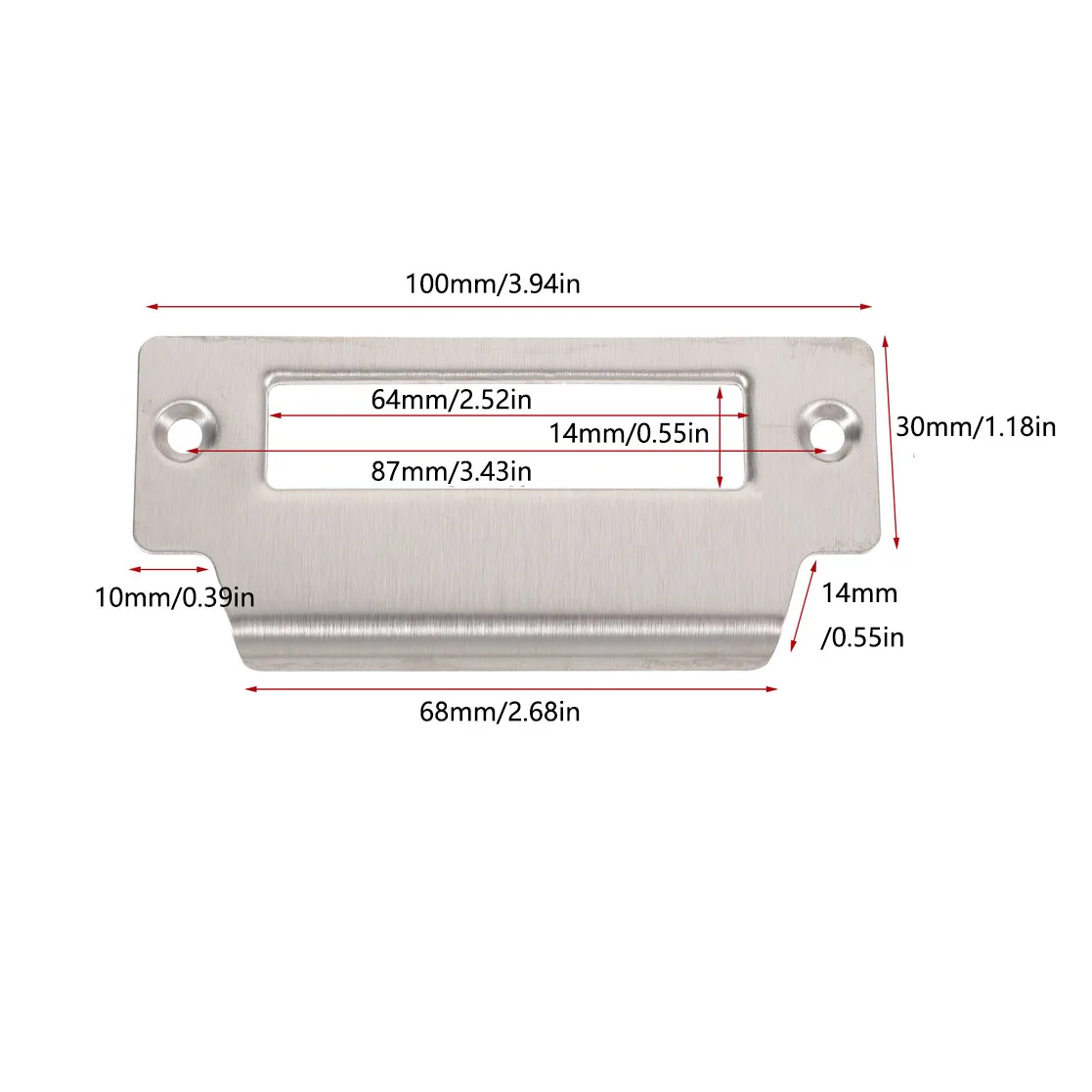 4 Inch Stainless Steel Plated Strike Plate for Wood / Metal Door Jamb, Latch Strike Door Reinforcement Plate Hasp Latch Lock