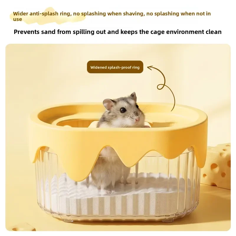 2 in 1 Hamster Bathroom Sand Bath and Urine Toilet Splash Proof Suitable for Golden and Dwarf Hamsters Small Pet Supplies