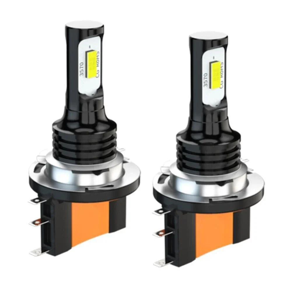 2Pcs Car LED Headlight H15 LED Headlight Bulbs High Low Beam DRL 6000K 12V 80W Super White Lamp Fog Light