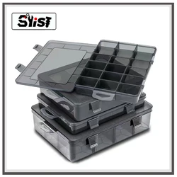 Adjustable 9-24 Grids Compartment Plastic Storage Box Jewelry Bead Screw Tool Holder Case Black Transparent Organizer Container