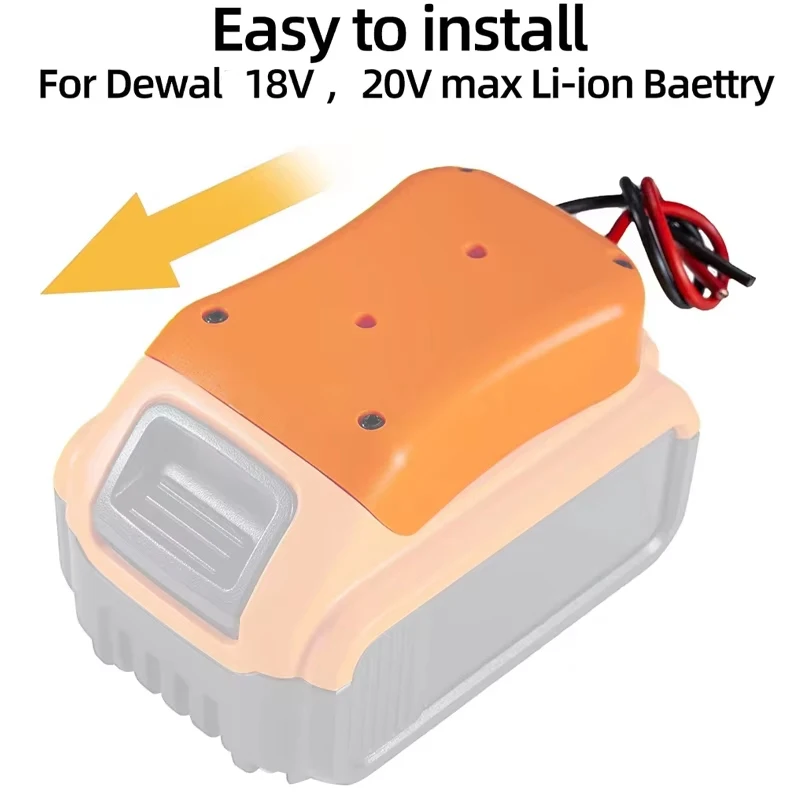 Battery Adapters For Makita/Bosch/Milwaukee/Dewlt/Black&Decker 18V Power Connector Adapter Dock Holder 14 Awg Wires