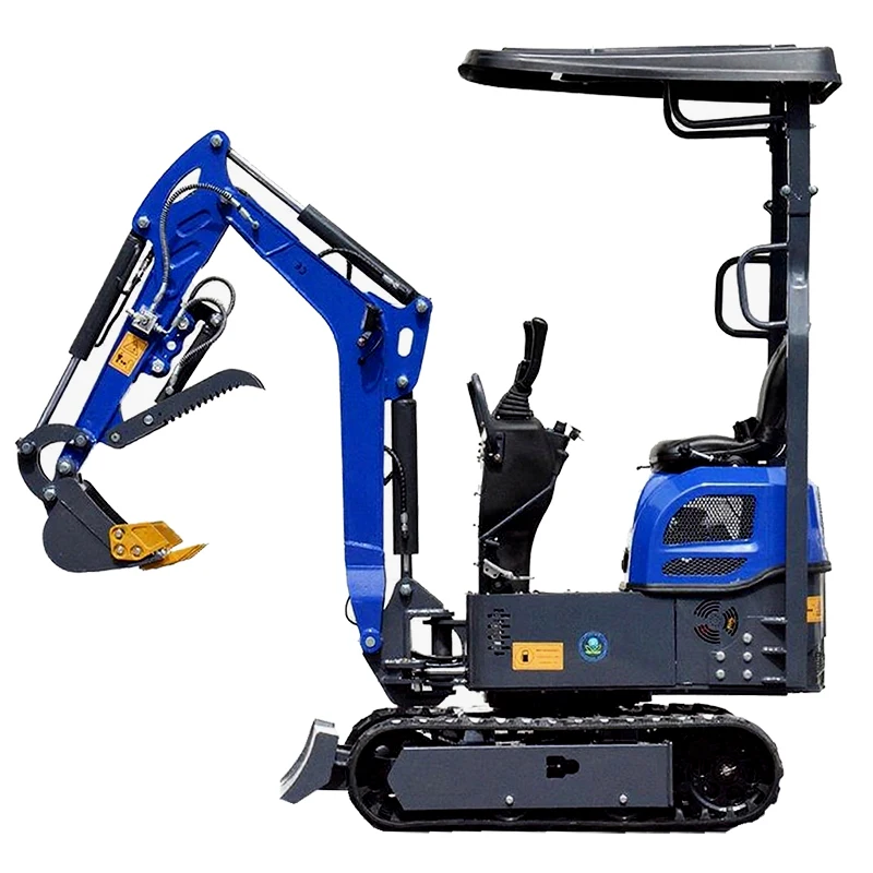 Mini escavatore da 1 tonnellata Bagger Strumenti agricoli Attrezzature agricole Escavatore per uso domestico per trincea e dragaggio Cina personalizzata