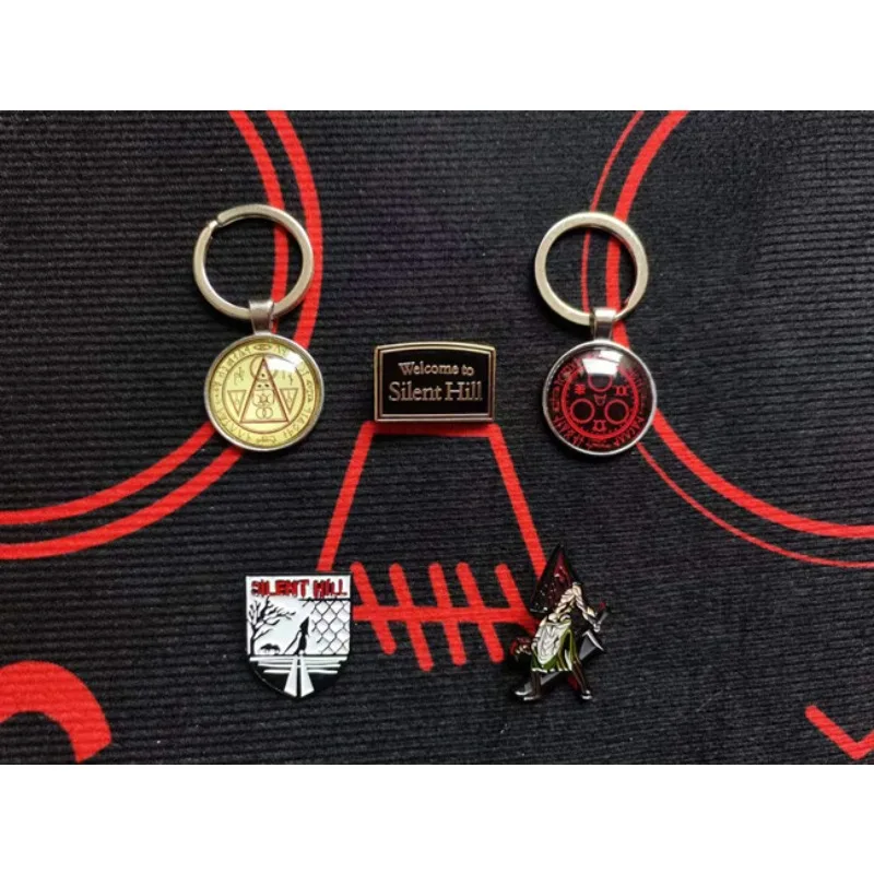 Halo du soleil infirmière émail broche horreur jeu vidéo Silent Hill Badge gamer lac vue hôtel 312 porte-clés cadeaux fer blanc