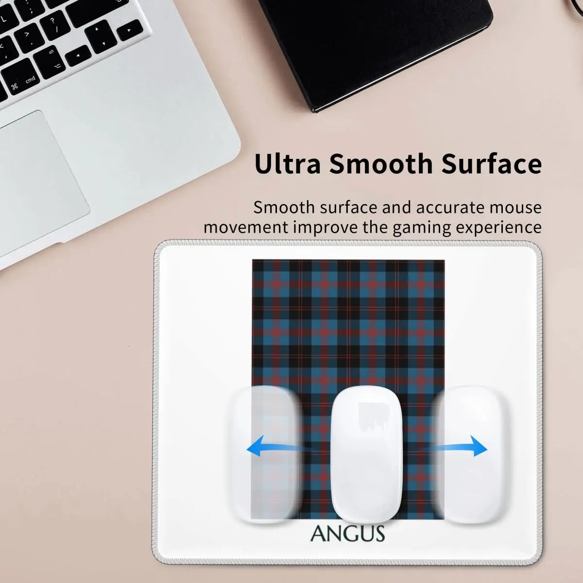 Коврик для мыши в клетку Angus Scotland District, коврик для мыши, компьютерная клавиатура, коврик для мыши, геймерский ПК, ноутбук, настольный коврик, офисные аксессуары, настольные коврики