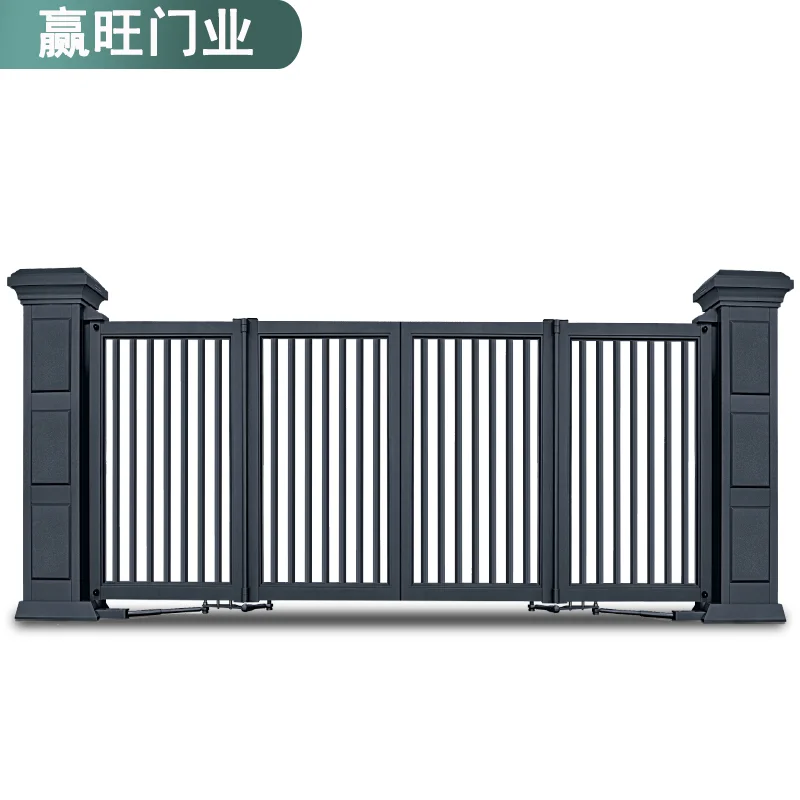 Villa electric suspension folding door Aluminum art door factory aluminum alloy court door household wall electric door