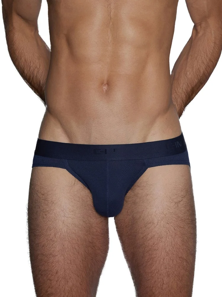 Cueca Masculina Sexy CIN2 de Cintura Baixa com Fenda Alta em Tela Fina - Nova Chegada em Tecido Modal para Jovens