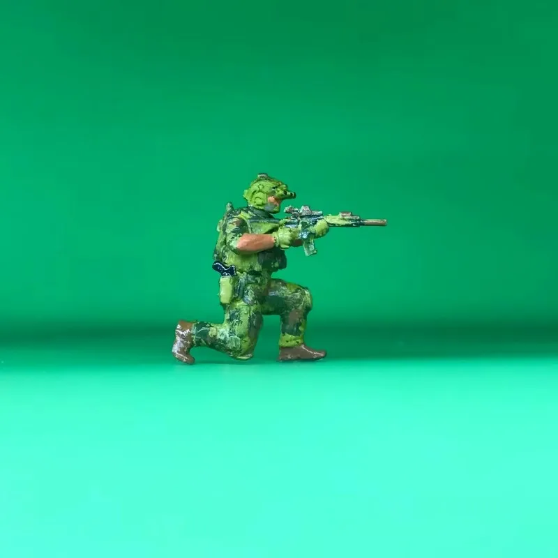 Model do druku 3D w skali 1:64, 6 sztuk żołnierzy, figurki akcji Sił Specjalnych US Navy SEALs, miniaturowe akcesoria do scen DIY, kolekcja.