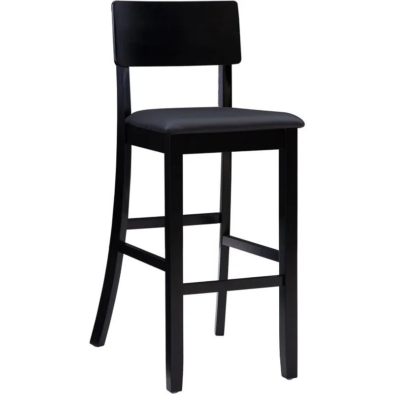 

Home Dcor FBA_ Torino Collection Contemporary Bar Stool, 17"W x 20"D x 43"H, Black