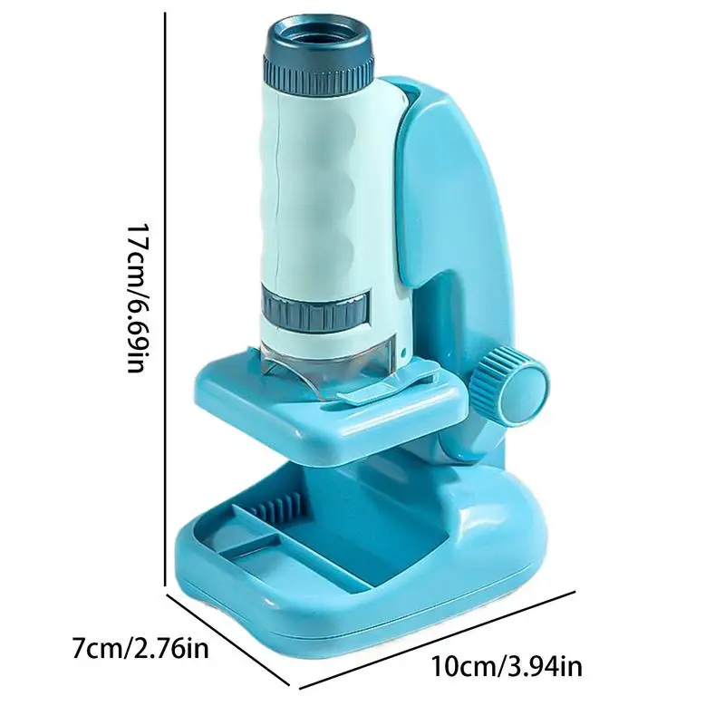 Microscopio para niños, experimento educativo, microscopio con luz Led, actividad de desarrollo temprano, experimento, juguete de aprendizaje para 2