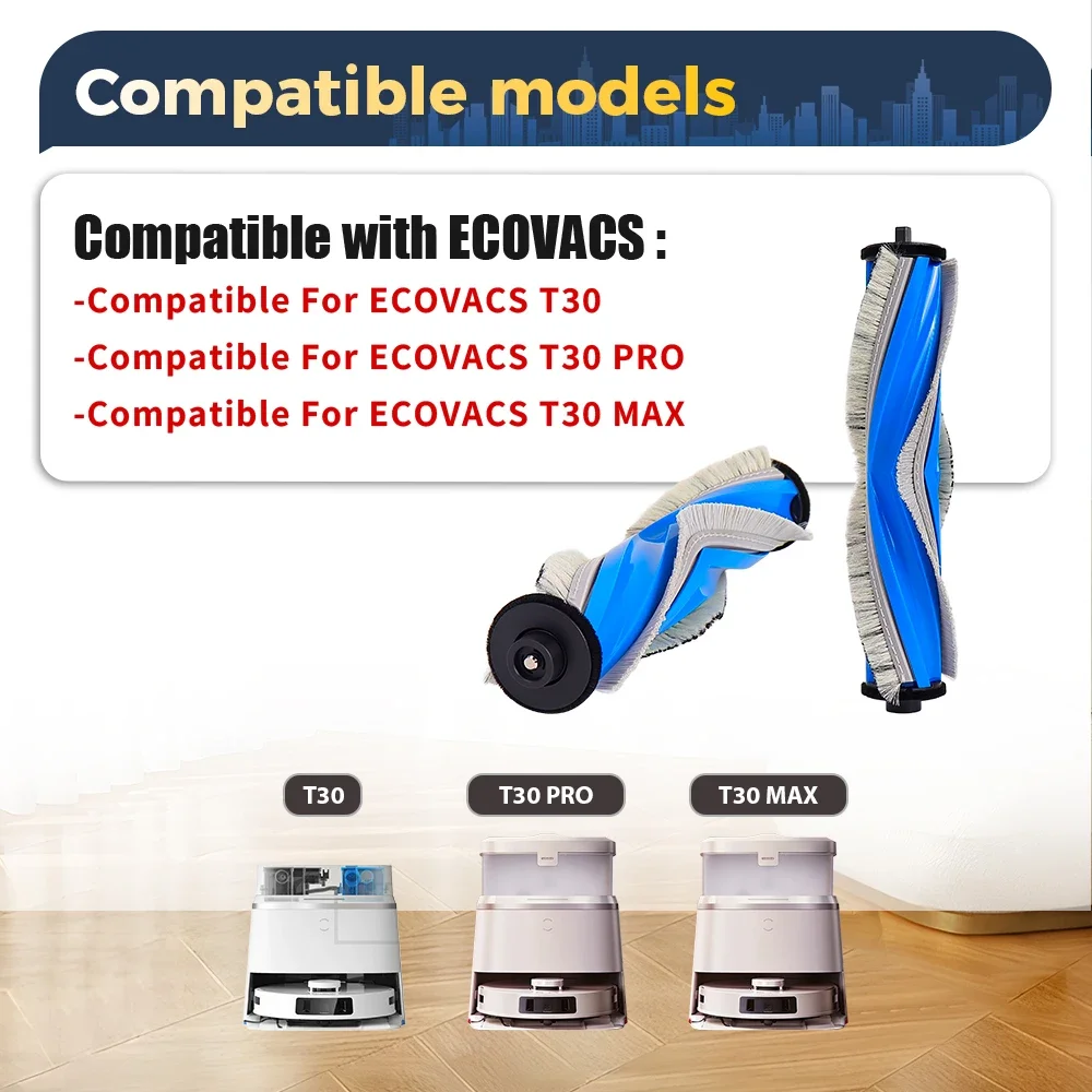 Main Roller Brush Part For ECOVACS DEEBOT T30 T30 Pro T30S T30 Omni T30 Pro Omni T30S Combo N20 plus Yeedi M12 Pro+ Robot Vacuum view 2