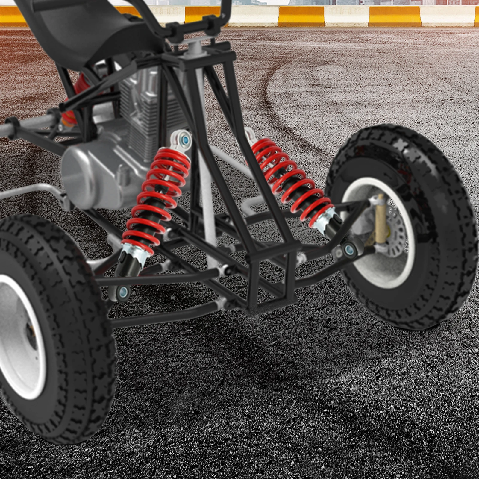 [Front Suspension Arm Kit] 220mm Front Suspension Arm Kit - Steel - For DIY ATV Quad Bike - Durable Stable