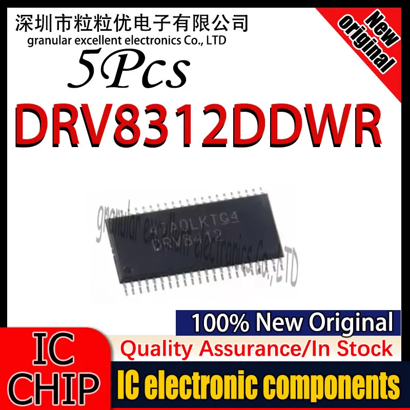 5PCS 100% New Original DRV8312DDWR DRV8312 8312DDWR HTSSOP-44 Spot goods Quality assurance Chip