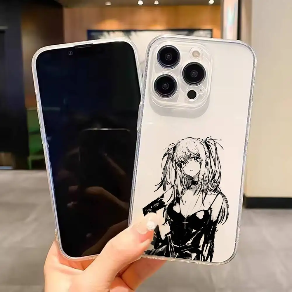 Misa Amane Death Note Manga  Phone Case For iPhone 17 16 15 14 13 12 11 Mini Pro Max Plus Transparent Cover