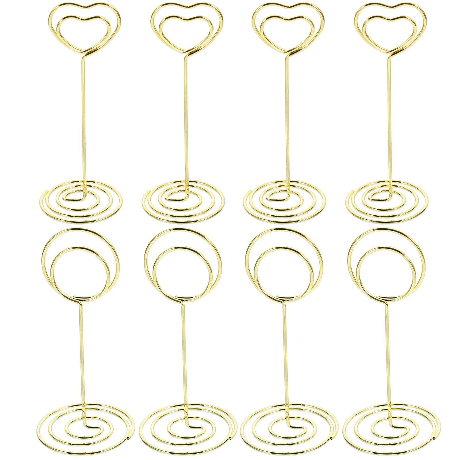 

8 Pcs Business Card Holder Desktop Note Mini Name Photo Holders Place Metal Wire Table Cards Clips