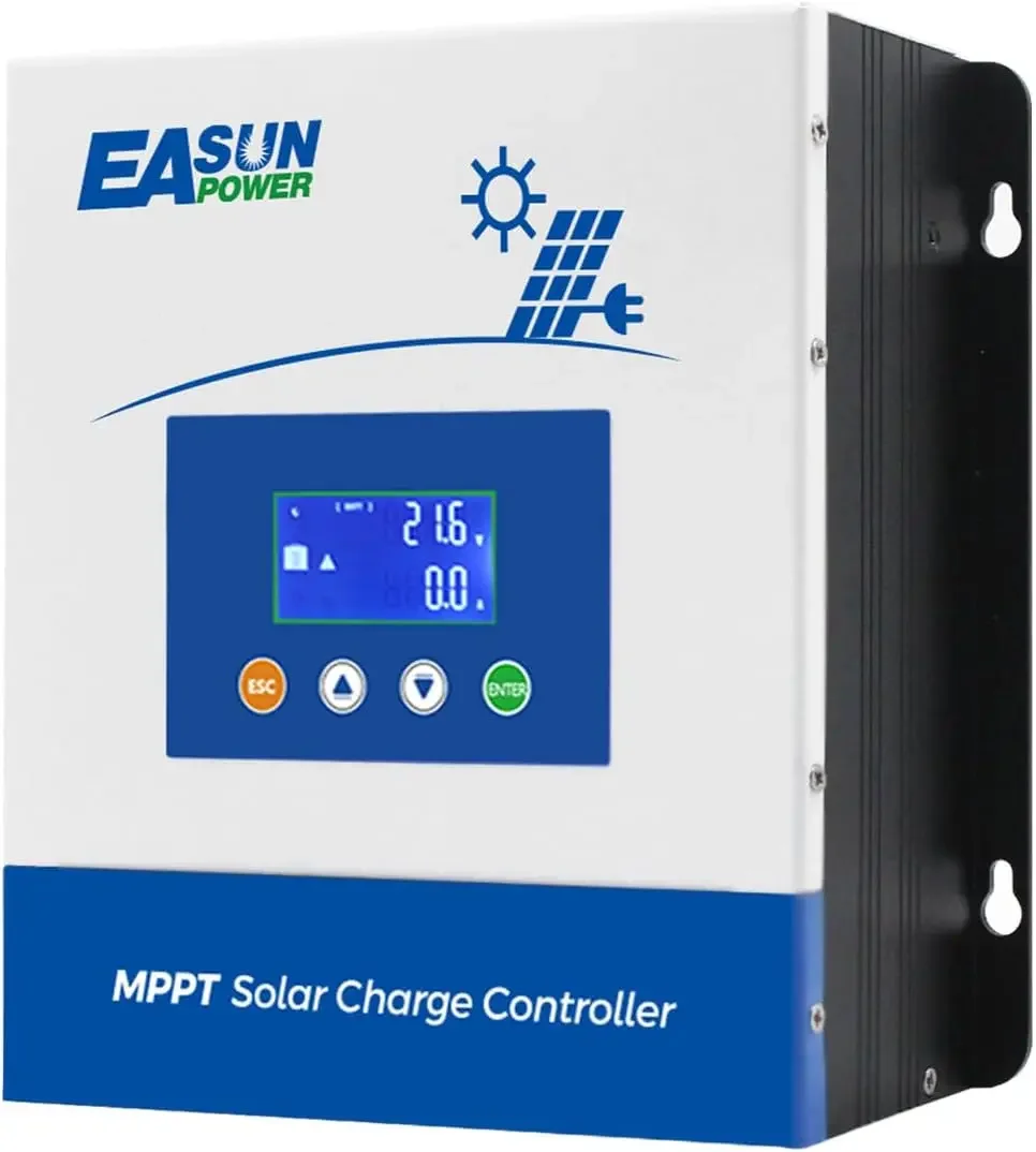 USA Stock 60A MPPT Solar Charge Controller, 12V/24V/36V/48V Auto, Max Input 150V LCD Display Regulator Intelligent Charge Contro