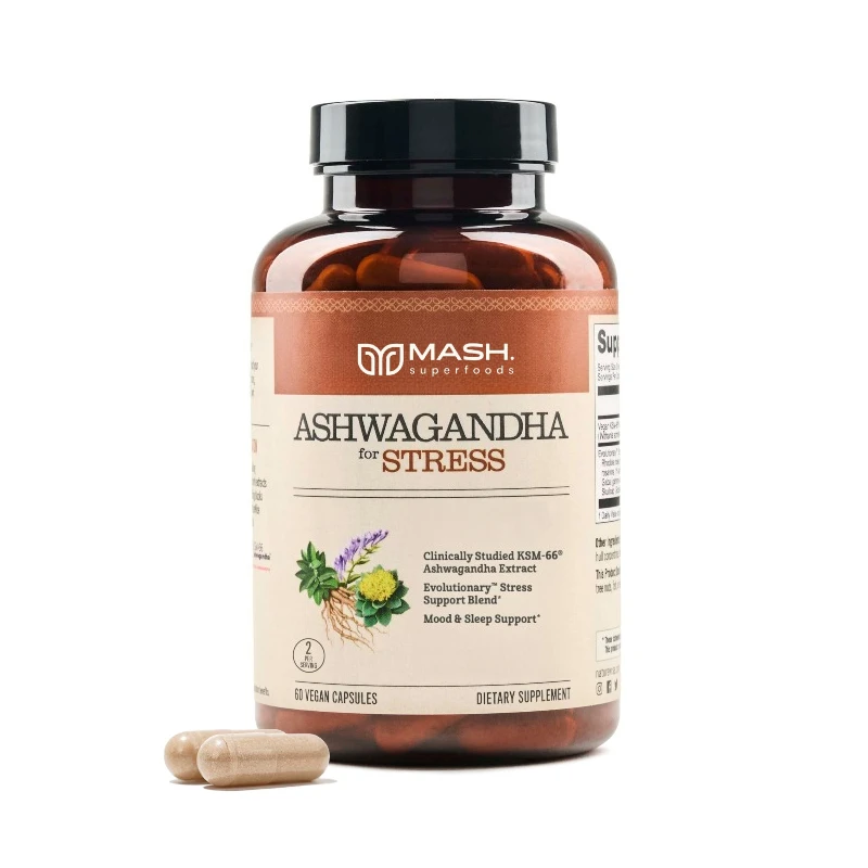 

Ashwagandha Stress Management Supplement, Healthy Stress Response, Focus, Memory, Stress Relief, Gluten Free, Non-GMO