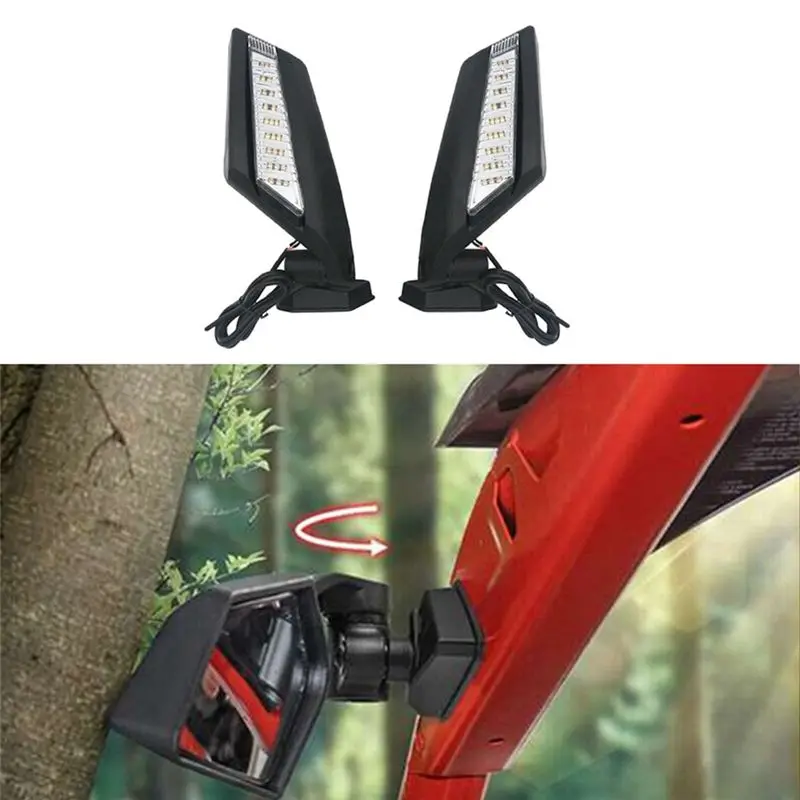 A95E-UTV Rearview Mirror With LED Turn Signal Light For 2017-2020 For Bombardier Can-Am Maverick X3 Turbo R