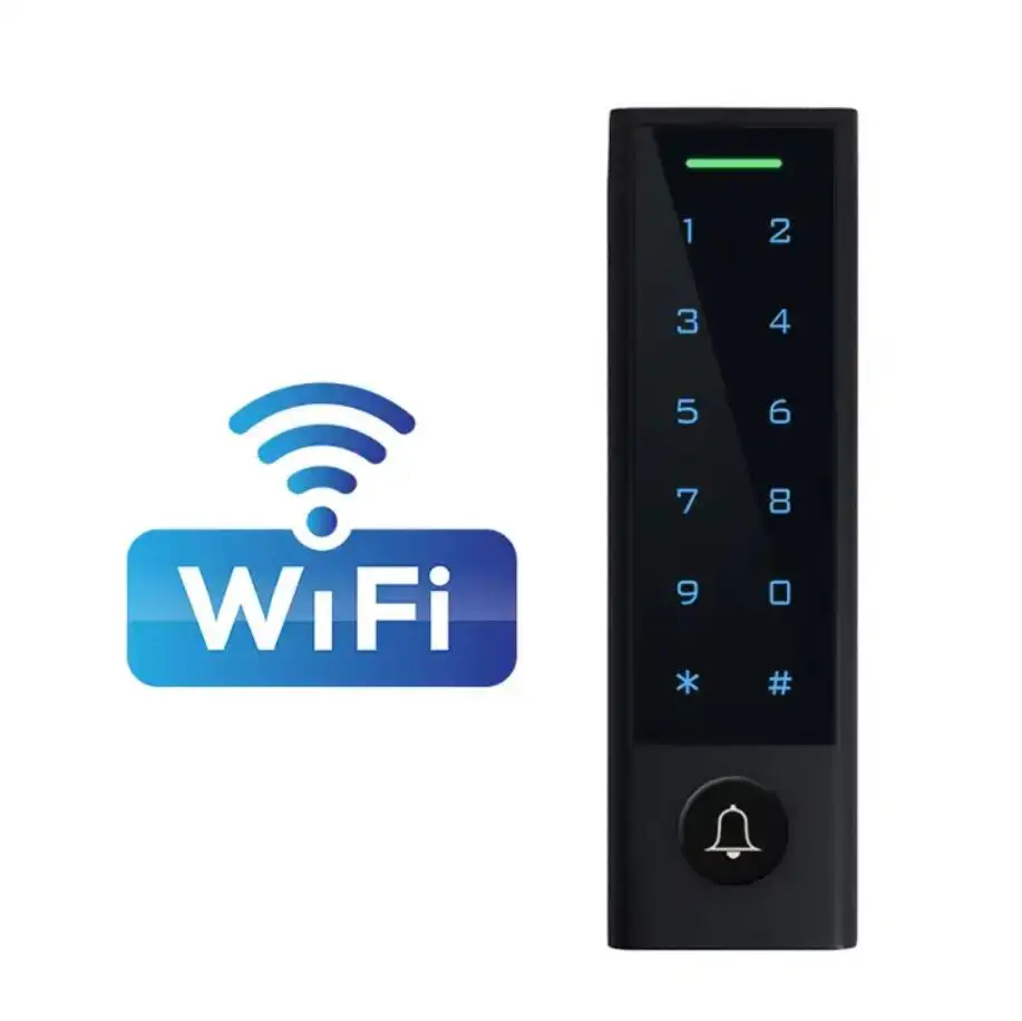 Wifi RemoteTuya Mobile APP Backlight Touch 125khz RFID Access Control Keypad Door Lock Opener WG26 Output Watreproof Manger Card