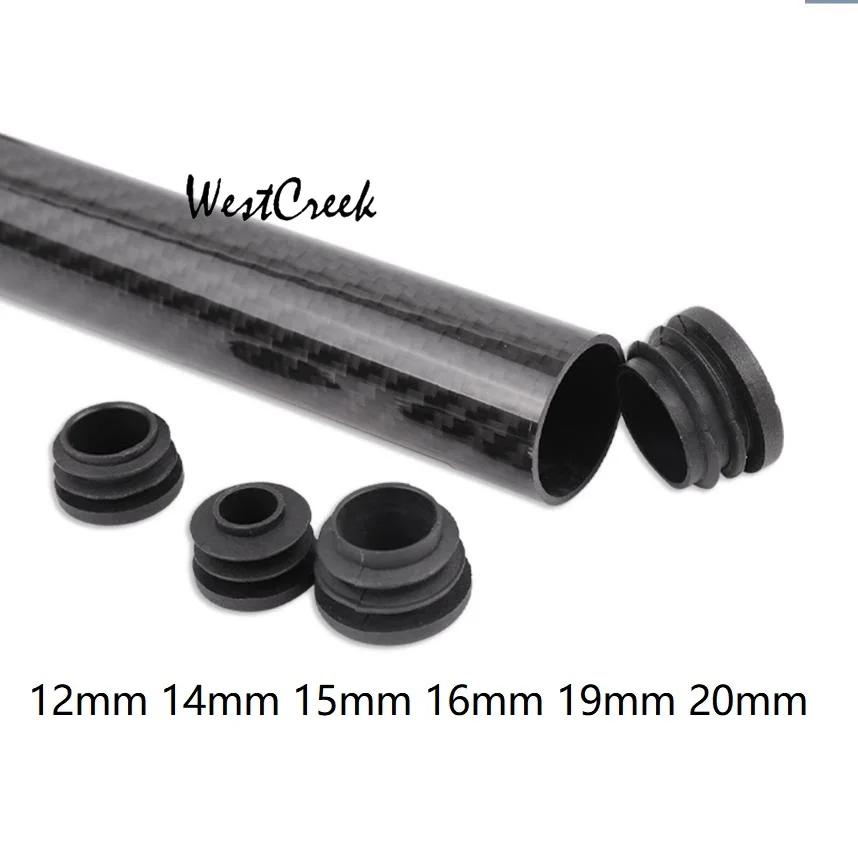 

WESTCREE 14 15mm 16mm 19mm Carbon fiber tube plug carbon fiber pipe close carbon fibre pipe stopper CFRP end cap CFRP drain plug