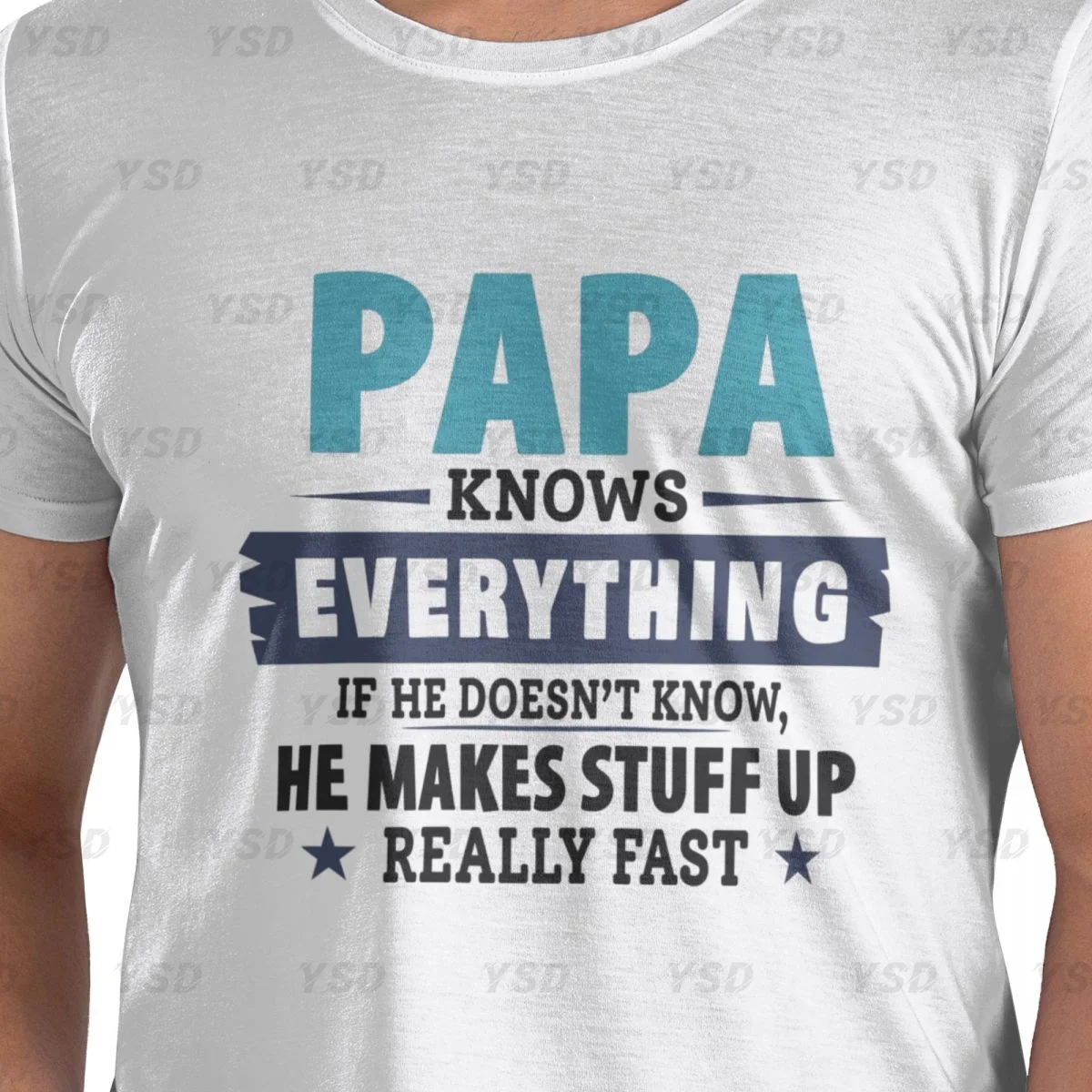 If Dad Can't Fix It We're Screwed Men's tight fitting sports T-shirt, Breathable, Oversized print Tee shirt