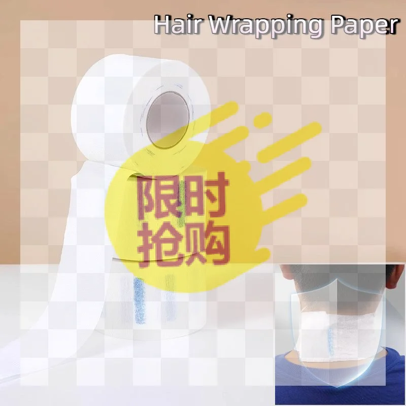 【HBA】1/5 Rolls High Quality Disposable Barber Neck Paper Soft Waterproof Adjustable Design For Salon Home Haircut Use
