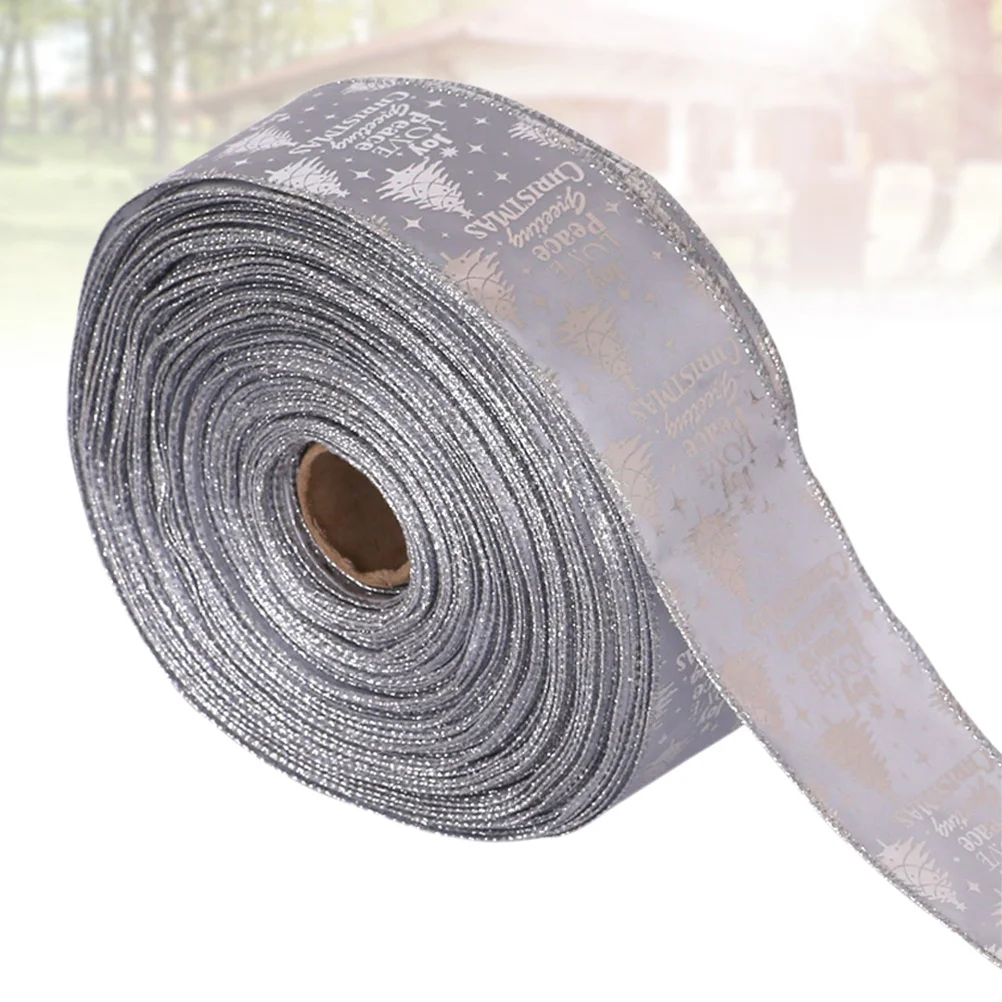 

Bright Color Christmas Tree Ribbon 2m Sliver Durable Premium Material for Party Decorations Gifts Wrapping Decorative Ribbon