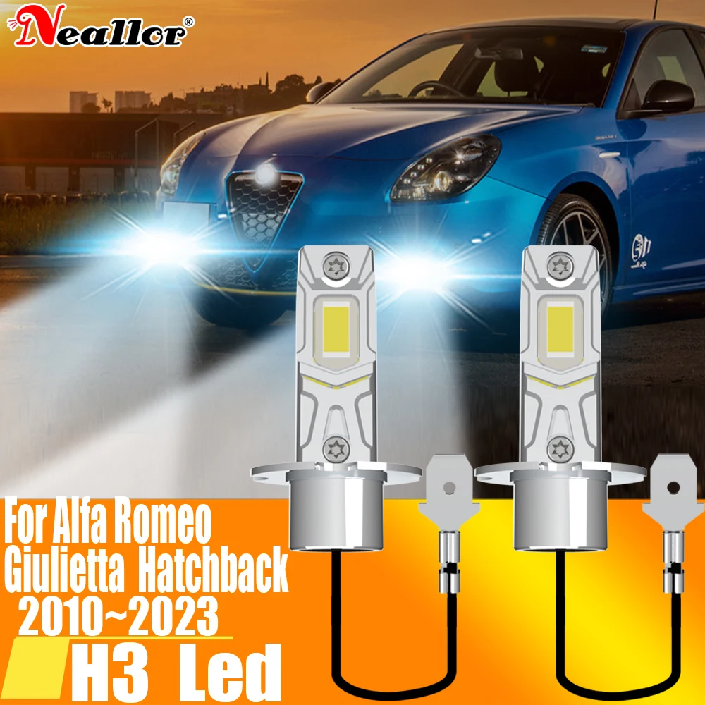 H3 Led Fog Light Canbus Bulb Car Headlight High Power Auto Diode Driving Running Lamp 12V 55W For Alfa Romeo Giulietta 2010~2023