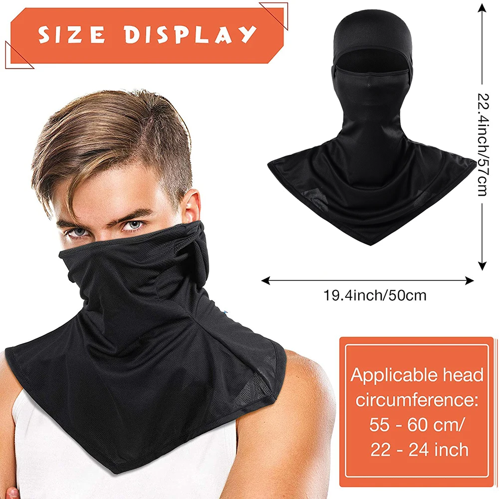 Balaclava Men Women Face Mask Sun/UV Protection Breathable Long Neck Covers for Cycling Motorcycle Fishing Skiing Snowboarding