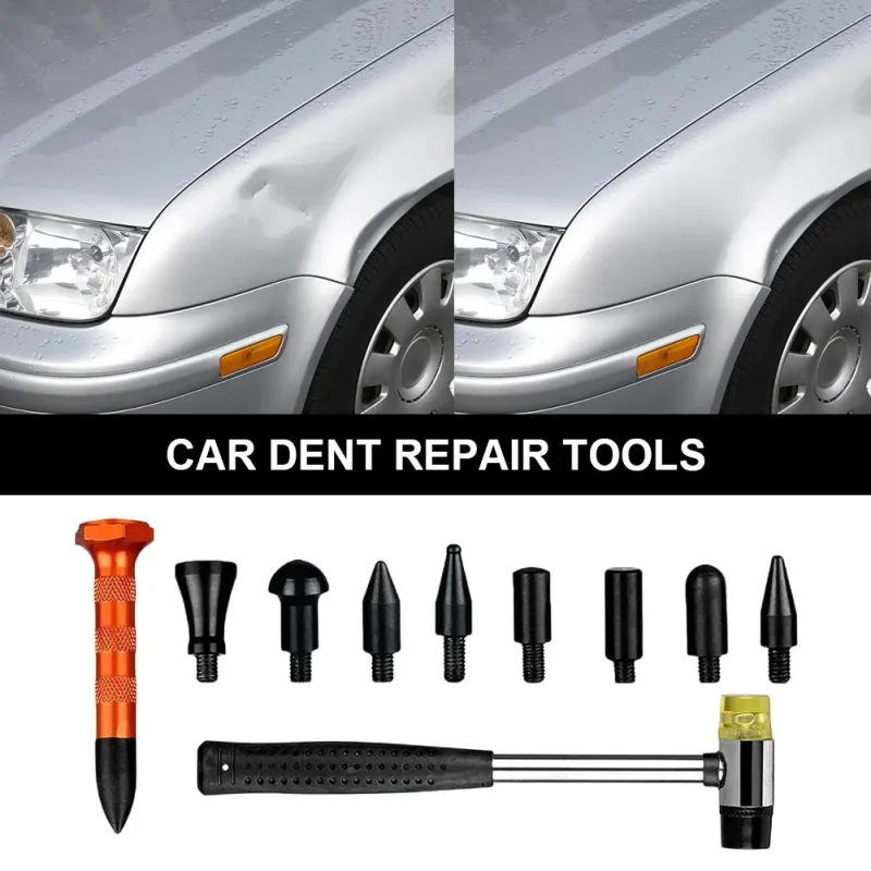 Car Body Paintless Dent Repair Kit Rubber Hammer Tap Down Tools Hail Dent Removal Tools for Car Dent Removal Tools